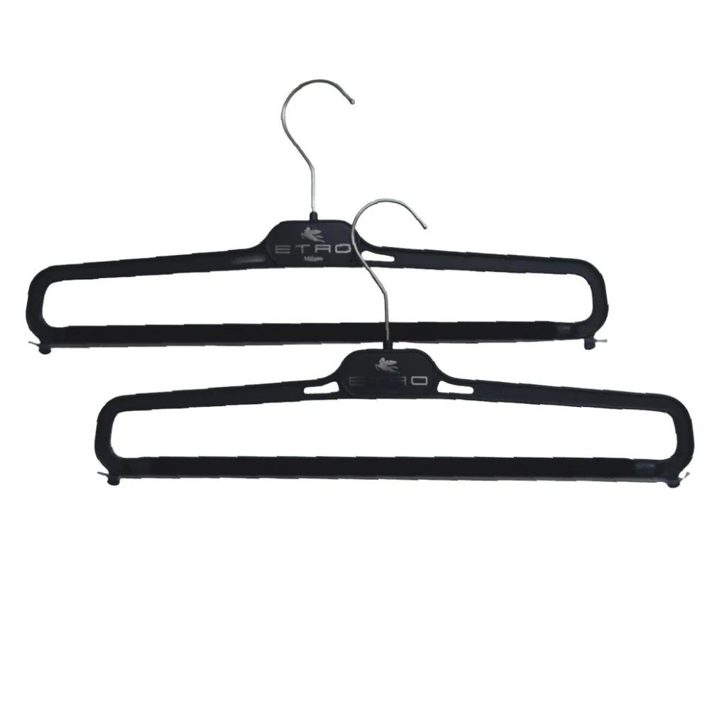 ETRO Milano Trouser Slim Plastic Hangers Black Set of 2 Bundle
